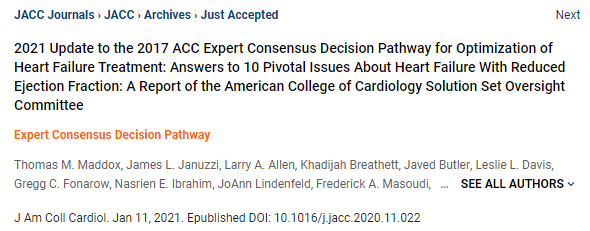 ARNI: ACC updates the expert consensus on heart failure treatment