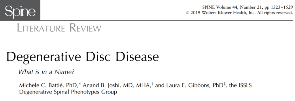 Degenerative disc disease (DDD)