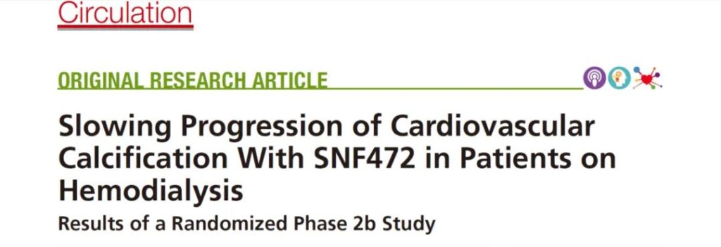 SNF472 reduces cardiovascular calcification in hemodialysis patients