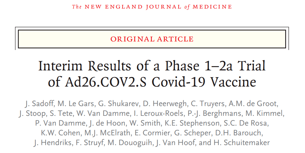 Johnson & Johnson announces results of adenovirus COVID-19 vaccine trials