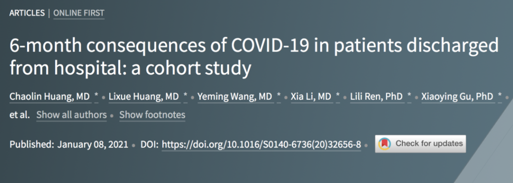 COVID-19: 70% patients still with bad symptoms duriing half year