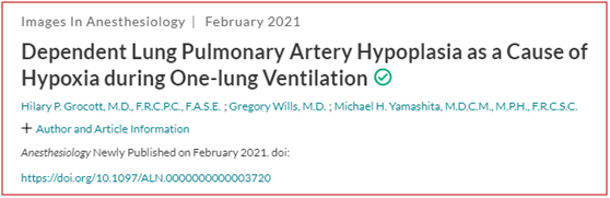 Hypoxemia during one lung ventilation