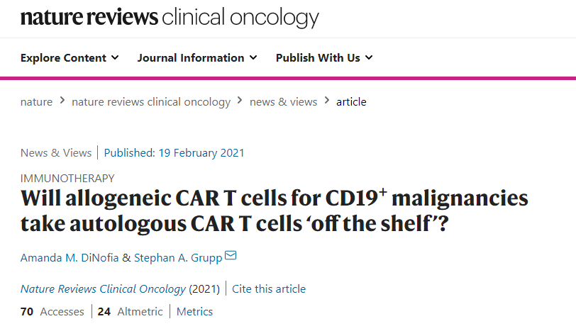 Are CAR-T cells better than autologous T cells or allogeneic?
