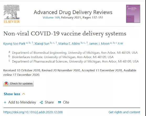 Delivery system for non-viral coronavirus vaccine