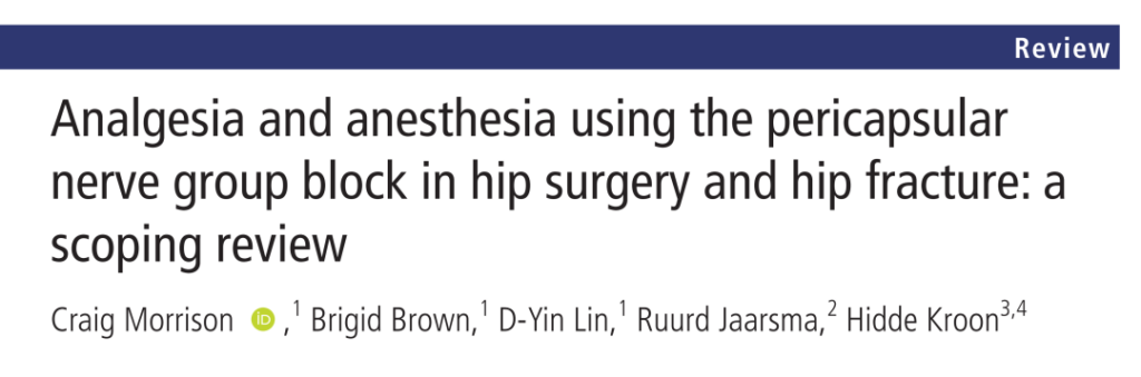 General evaluation of PENG block used in hip surgery