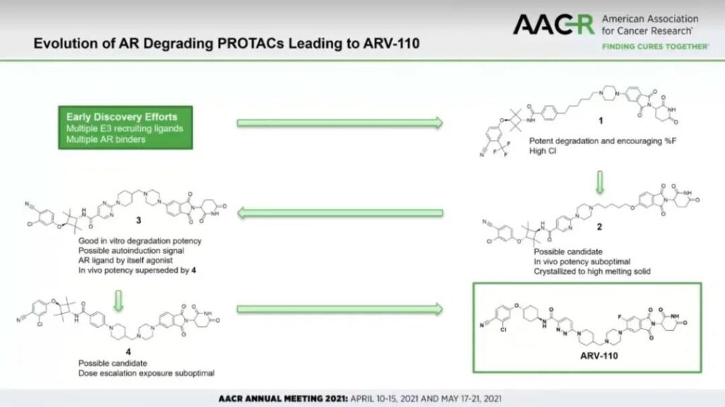 AACR: PROTAC molecule ARV110 ARV471 structure exposed