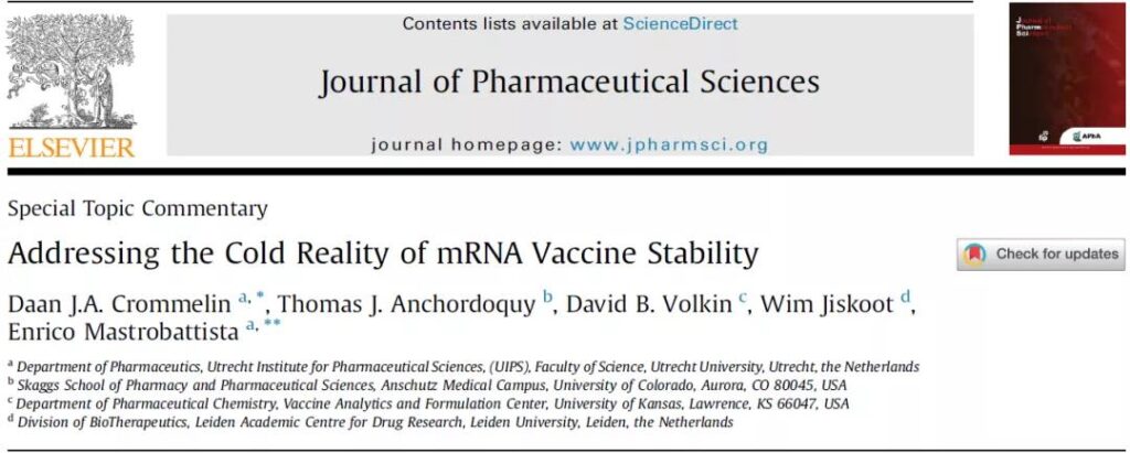 mRNA vaccine stability and storage