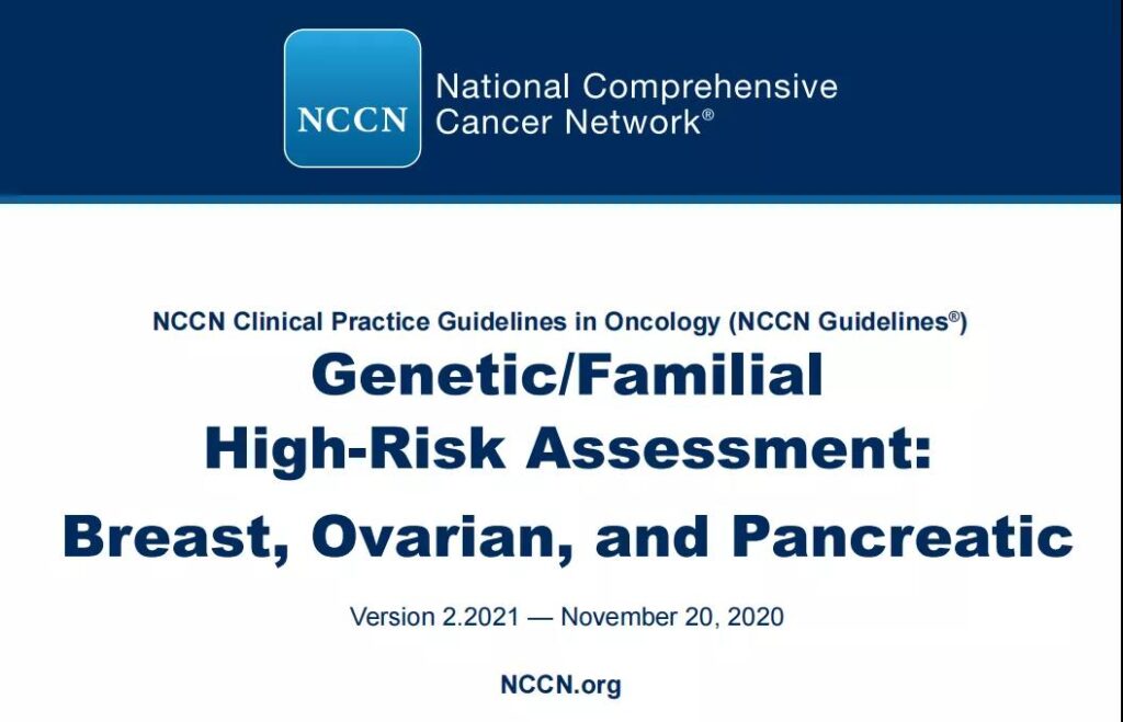 2021 NCCN: These genes are related to hereditary/familial tumors