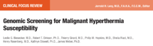 Genomic screening of susceptibility to malignant hyperthermia