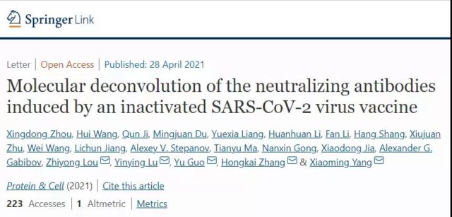 Molecular level of antibodies induced by SARS-CoV-2 inactivated vaccine