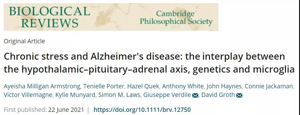 Chronic stress causes inflammation and neuropathy to Alzheimer’s disease