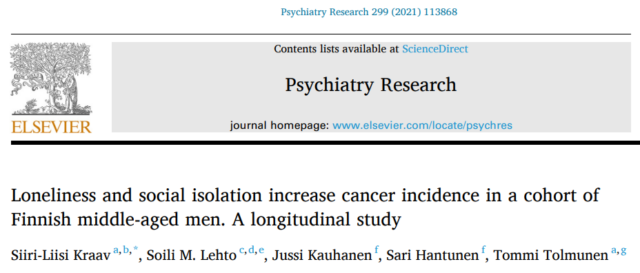 Single men are more susceptible to cancer and higher cancer mortality rate