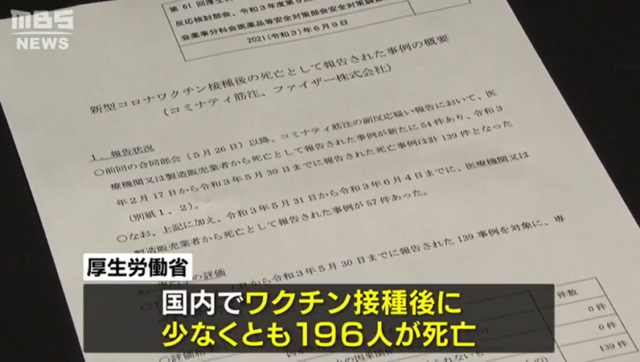 Over 190 people in Japan died after receiving Pfizer mRNA COVID-19 vaccines