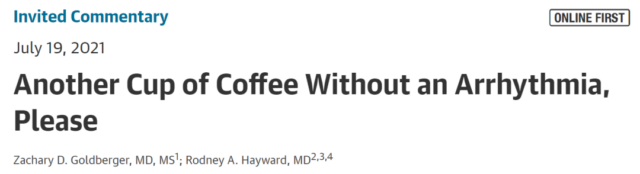 JAMA: Coffee will reduce risks of arrhythmia and not disturb the heartbeat