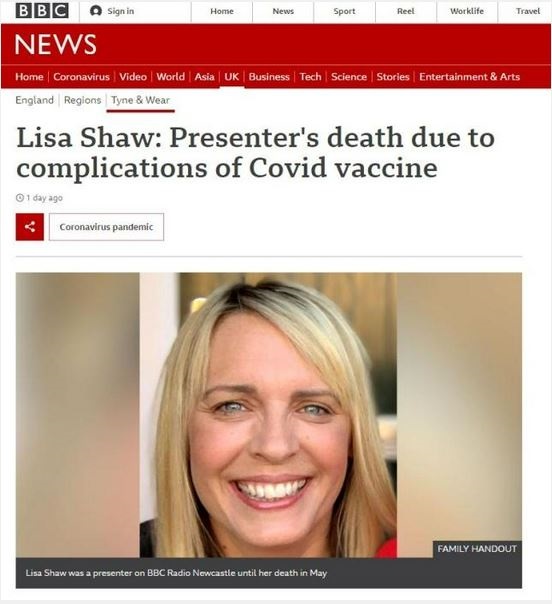 BBC host died after being vaccinated with AstraZeneca COVID-19 vaccine