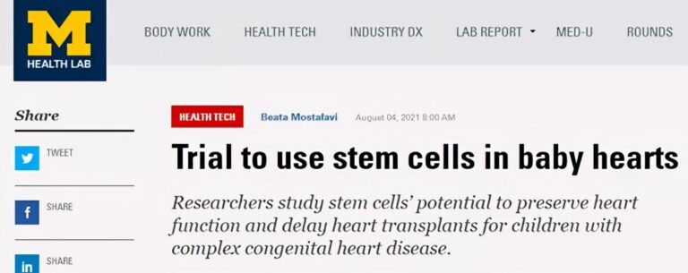Multi-center study for treating congenital heart disease with stem cells.
