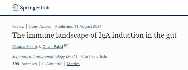SEMIN IMMUNOPATHOL: IgA-induced immune landscape in the gut