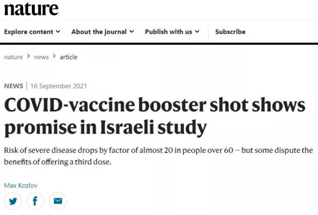 Israel: COVID-19 Infection of People with booster shot are 19.5 times lower 