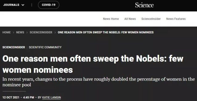 Science Hot Discussion: Why are so few women Nobel Prize winners?