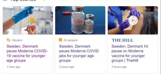 Sweden and Denmark suspended Moderna vaccines for young people