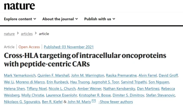 Nature: New CAR-T therapy is expected to target various types of cancer