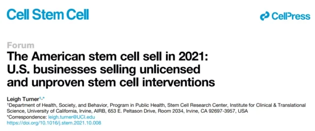 Some unapproved stem cell therapy just make patients to loss money 