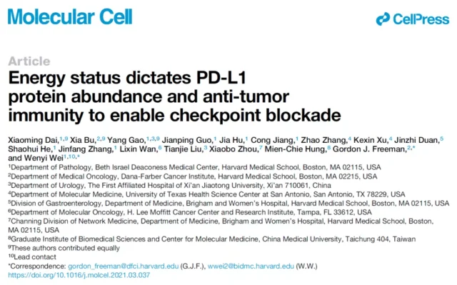 Cell: The ketogenic diet increases the anti-cancer effect by reducing the abundance of PD-L1.