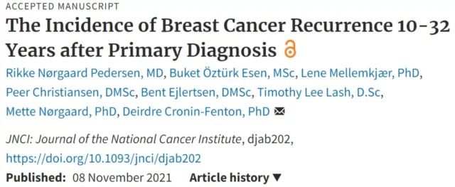  JNCI: Why will Breast cancer still recur after 30 years?