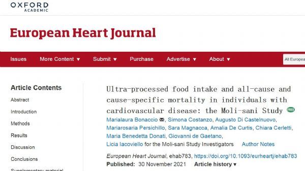 super processed foods may increase the risk of a second heart attack or stroke in patients with cardiovascular disease
