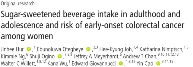 500ml of sugary drinks per day doubles the risk of colorectal cancer!
