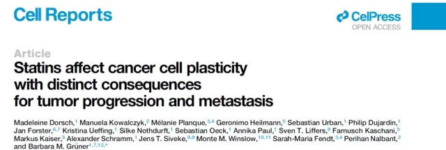 Statins increase the metastatic ability of cancer cells but reduce their colonization ability