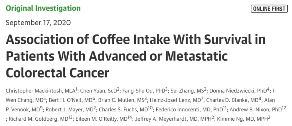 BMJ Sub-Journal:  drinking more coffee reduces the risk of prostate cancer in men.
