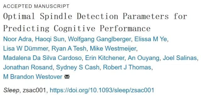 Sleep spindles can be used as biomarkers for detection of neurodegenerative diseases.