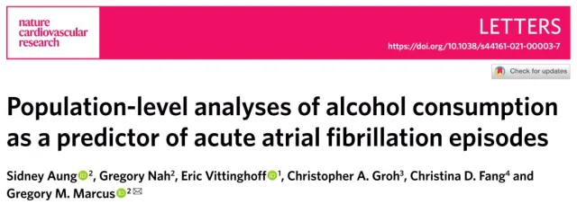 Excessive alcohol on important holidays is significantly increased risk of atrial fibrillation