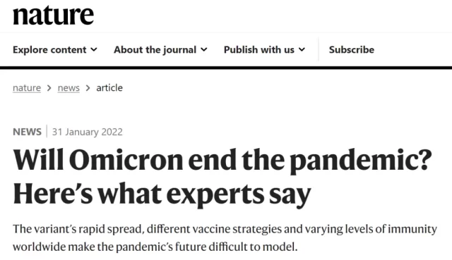 What experts say for "Omicron will end the global pandemic"?