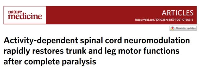 Spinal Neuromodulation Quickly Restores Mobility in Completely Paralyzed People