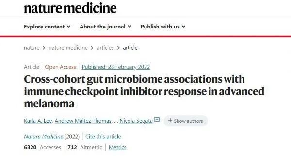 Nature Medicine: Healthy gut microbiome may improve cancer immunotherapy success