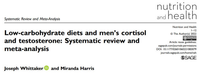 Low-carbohydrate diet may lead to erectile dysfunction and lower sperm counts?