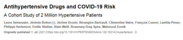 What is the relationship between Antihypertensive drugs and COVID-19 risk?