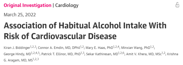 Does drinking small amounts of alcohol really benefit cardiovascular health? 
