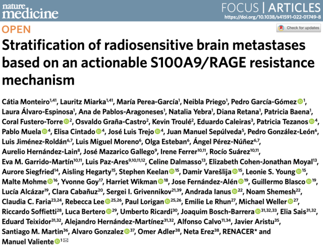 Solving the Mystery of Radiotherapy Resistance of Brain Metastasis Cancer Cells