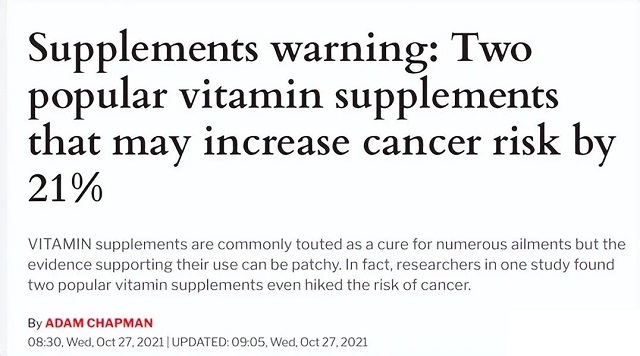 Long-term use of folic acid may increase the risk of cancer by 21%?