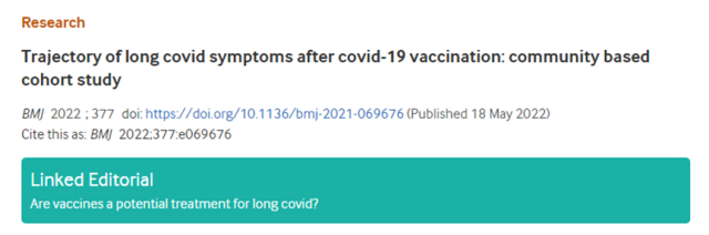 BMJ: Vaccination after infection reduces the incidence of COVID-19 sequelae by 8.8%