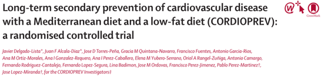 Mediterranean diet can reduce the risk of cardiovascular disease recurrence by nearly 30% within 7 years