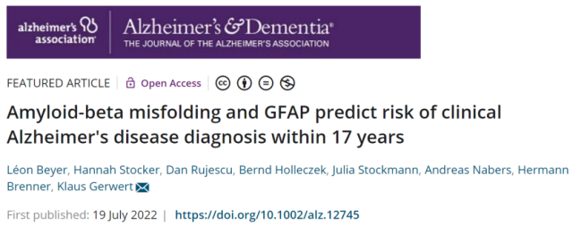 How to predict the risks of Alzheimer's disease 17 years in advance!?