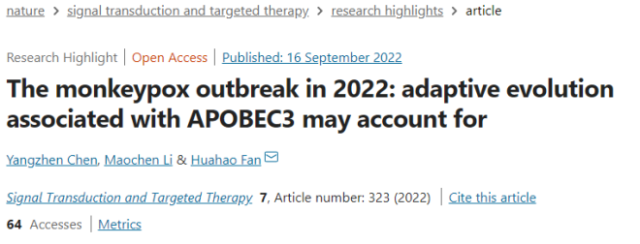 Are monkeypox outbreaks related to the adaptive evolution of APOBEC3 gene?