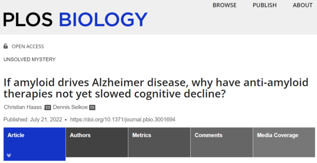 Is Aβ an effective target for the treatment of Alzheimer's disease?