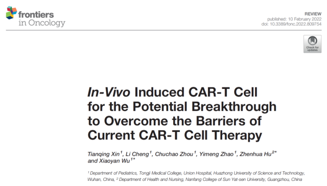 Inducing CAR-T cells in vivo expected to break through the barriers of current cell therapy