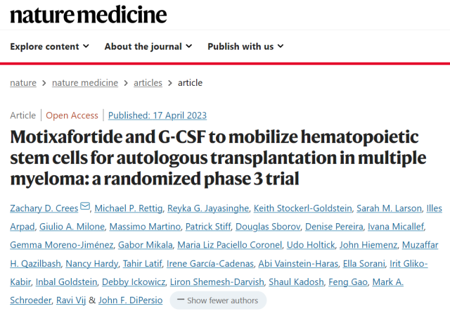This investigational drug enhances stem cell mobilization in multiple myeloma transplants