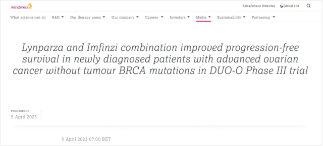 Advanced ovarian cancer: First-line treatment of olaparib + immune combination successfully prolongs PFS